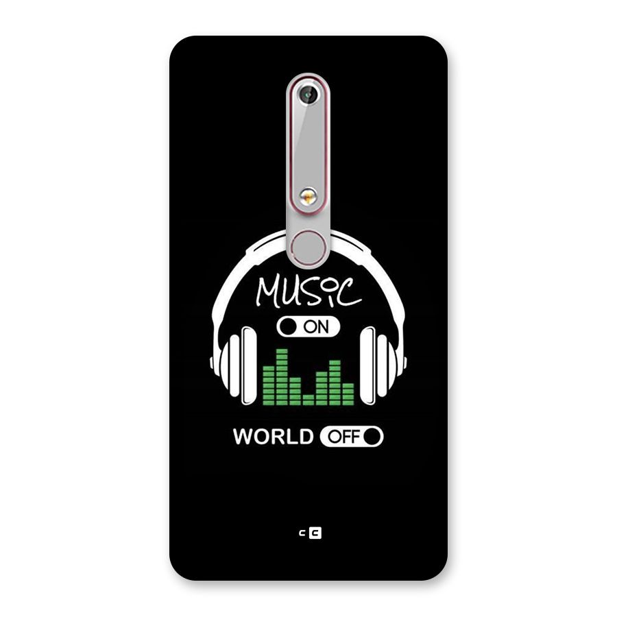 Music On World Off Back Case for Nokia 6.1