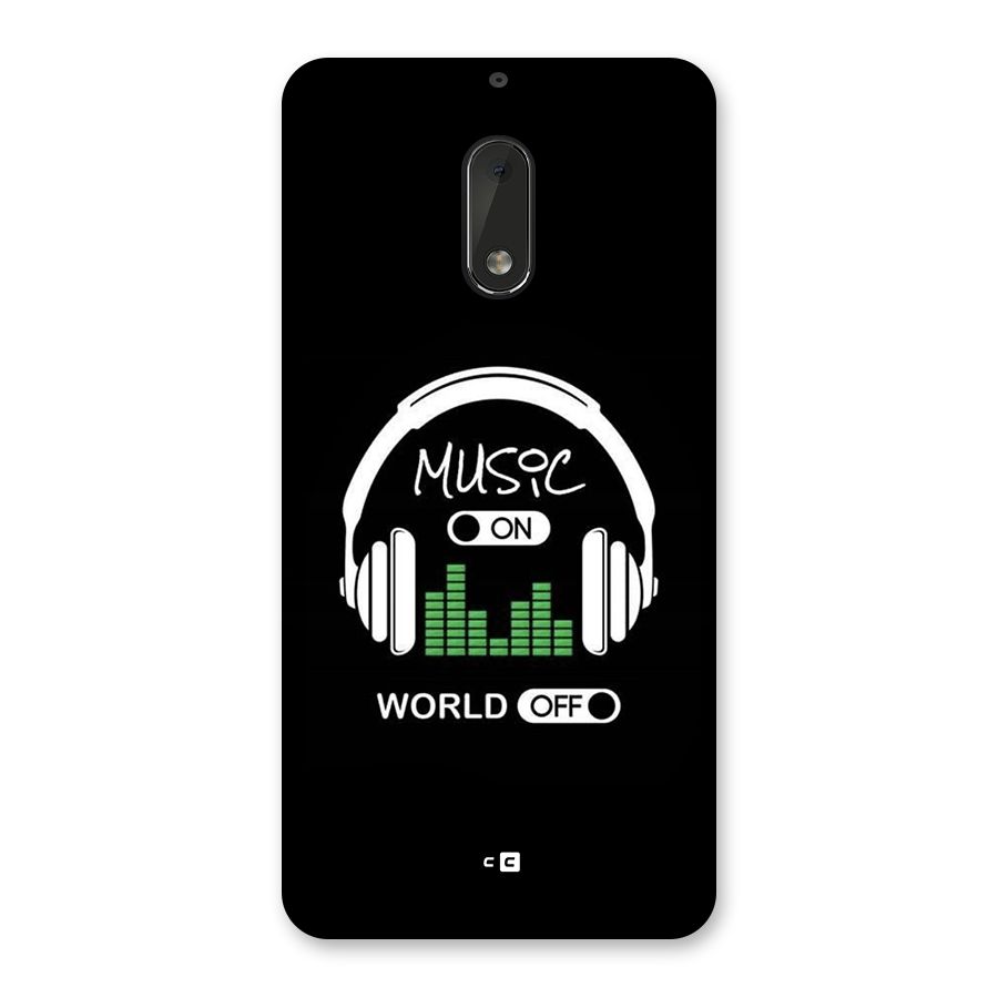 Music On World Off Back Case for Nokia 6