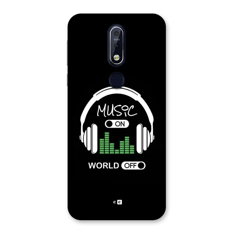 Music On World Off Back Case for Nokia 7.1