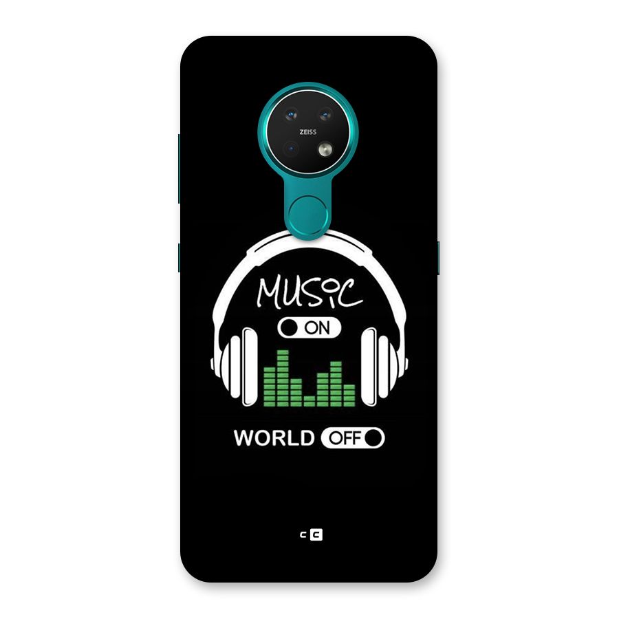 Music On World Off Back Case for Nokia 7.2