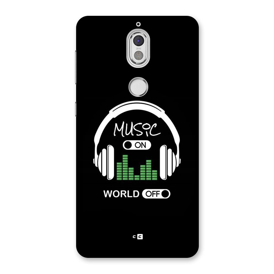 Music On World Off Back Case for Nokia 7