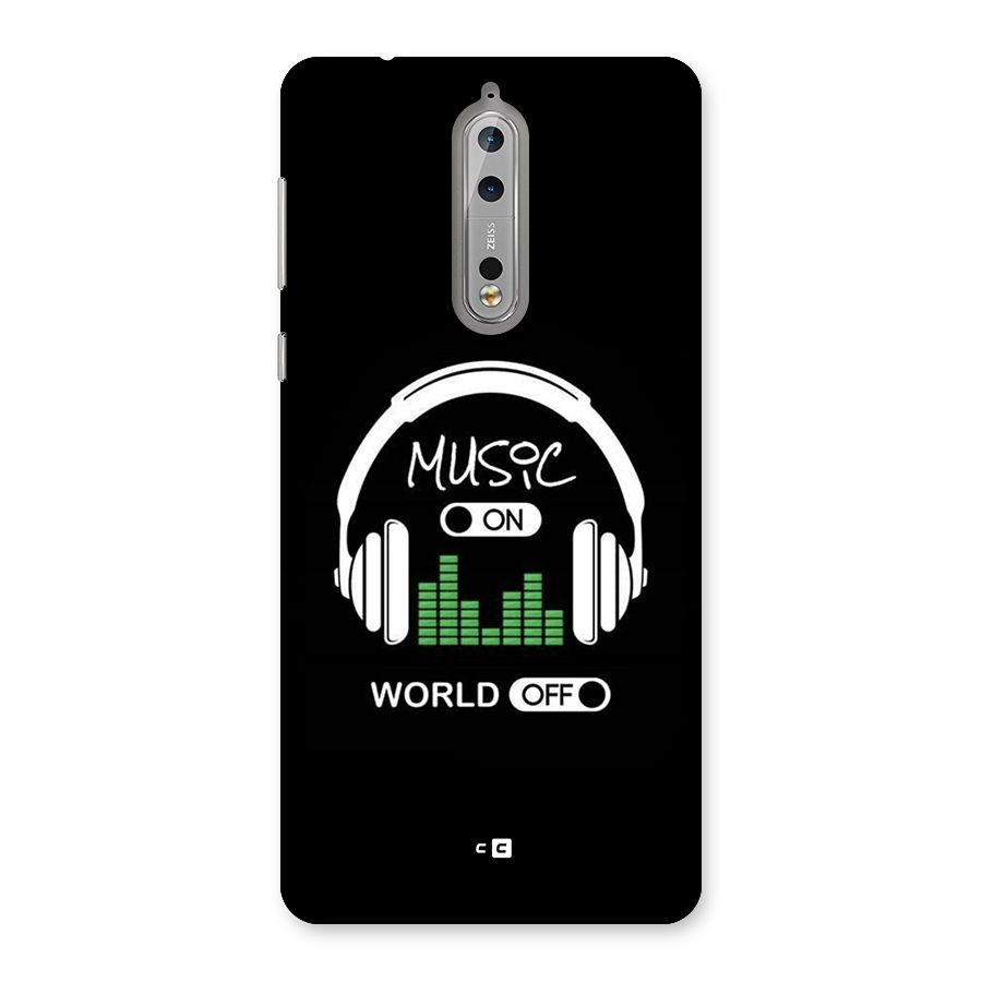Music On World Off Back Case for Nokia 8