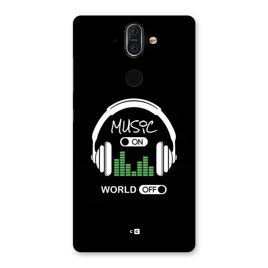 Music On World Off Back Case for Nokia 8 Sirocco