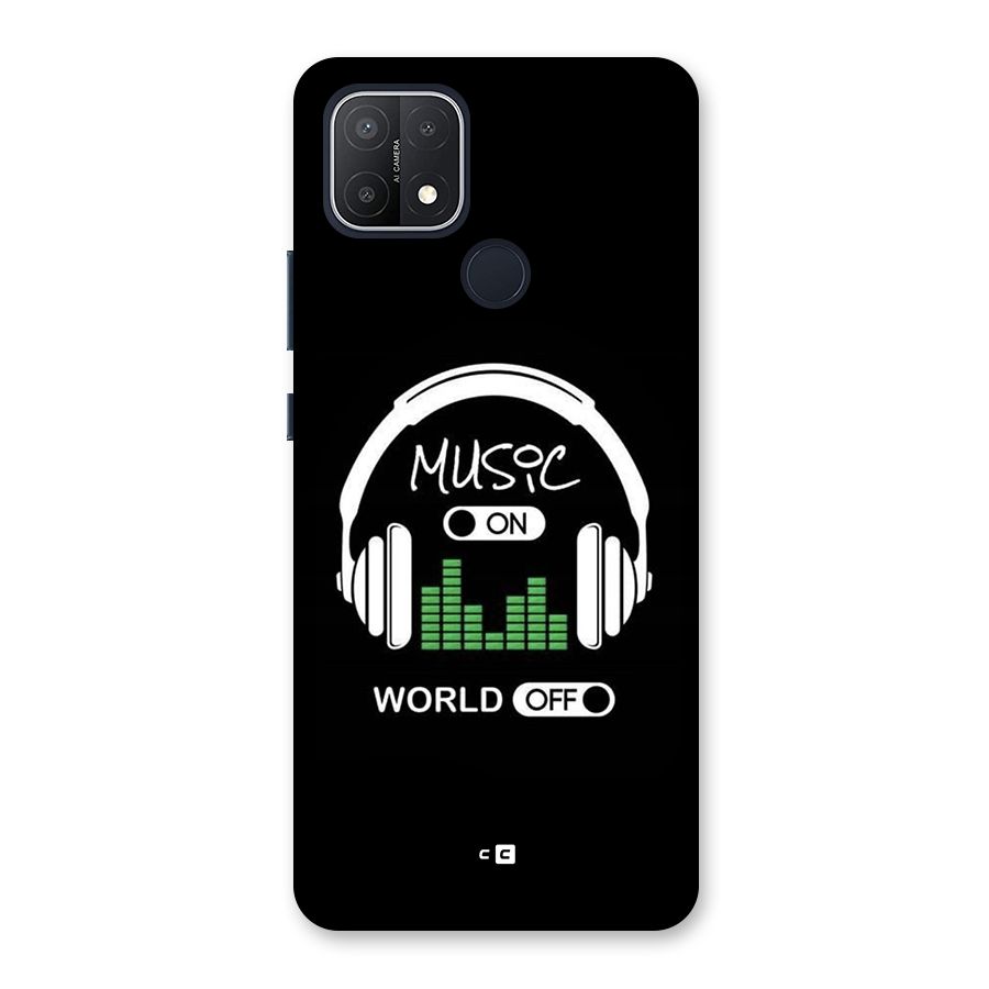 Music On World Off Back Case for Oppo A15