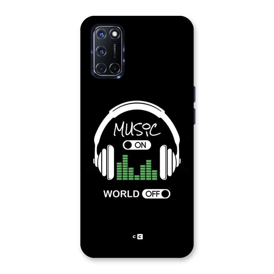 Music On World Off Back Case for Oppo A52