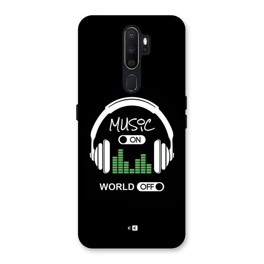 Music On World Off Back Case for Oppo A5 (2020)