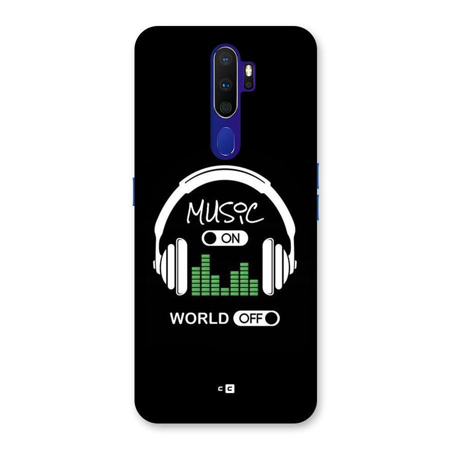 Music On World Off Back Case for Oppo A9 (2020)
