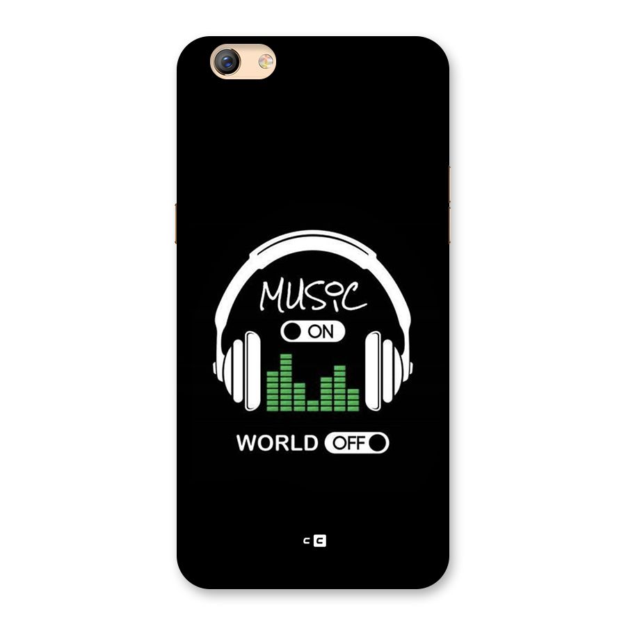 Music On World Off Back Case for Oppo F3 Plus