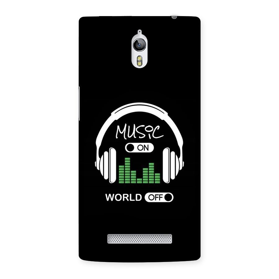 Music On World Off Back Case for Oppo Find 7