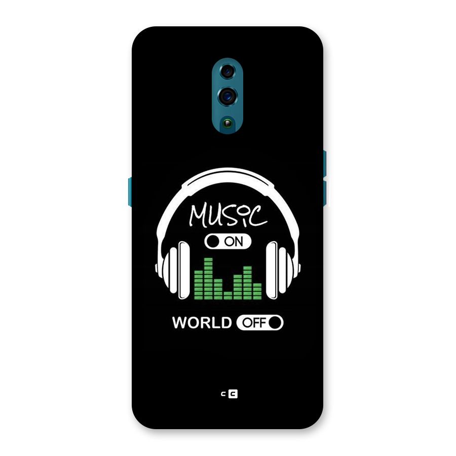Music On World Off Back Case for Oppo Reno
