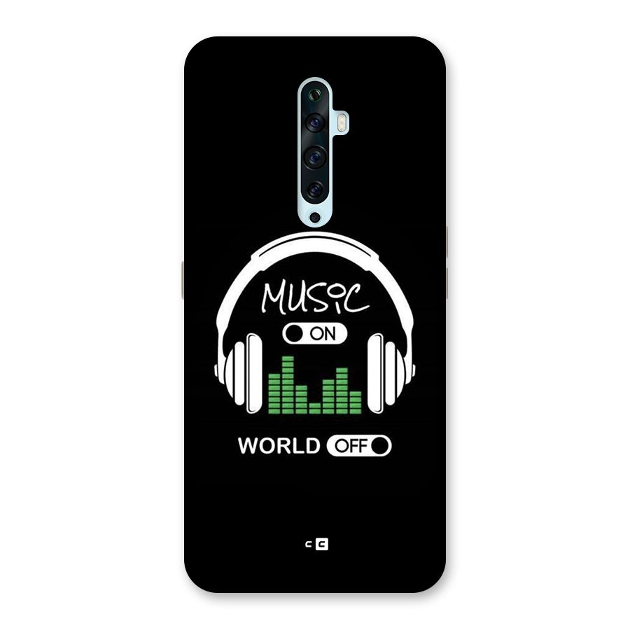 Music On World Off Back Case for Oppo Reno2 F