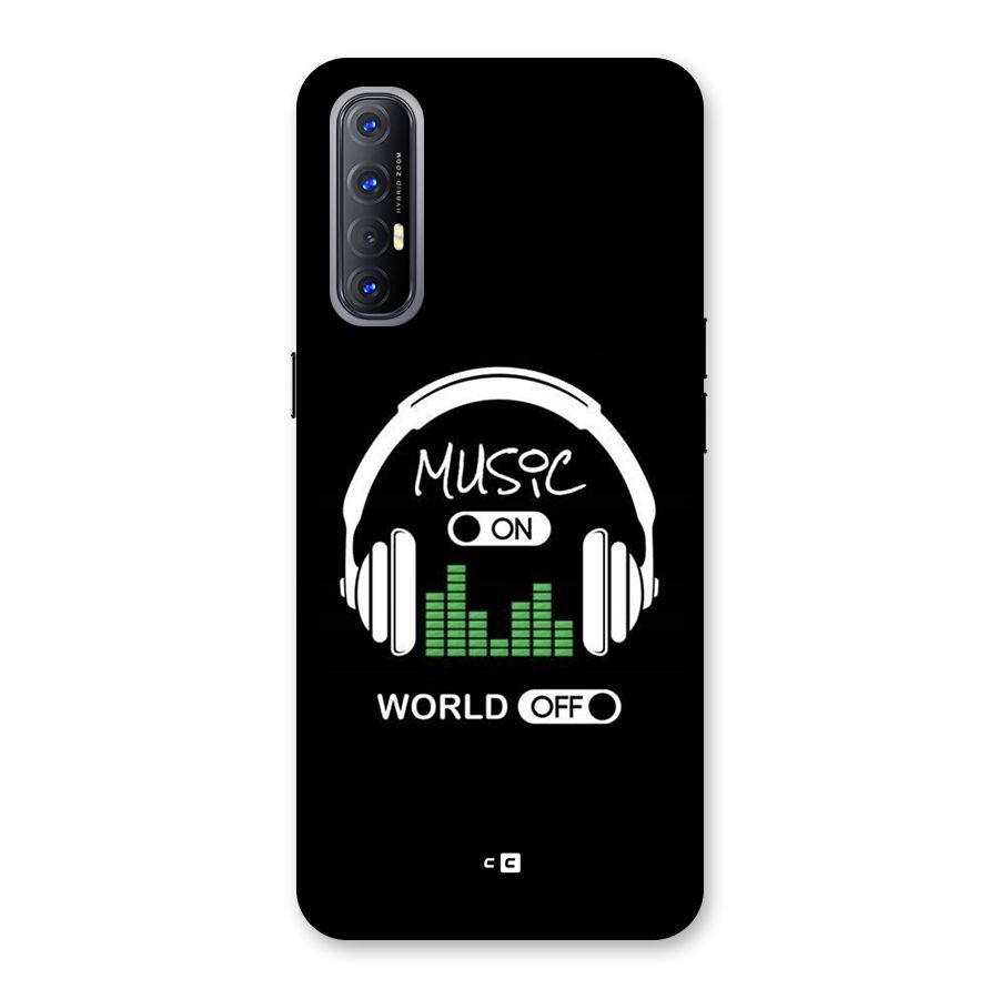 Music On World Off Back Case for Oppo Reno3 Pro