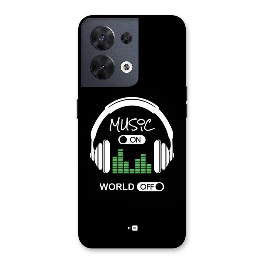 Music On World Off Back Case for Oppo Reno8 5G