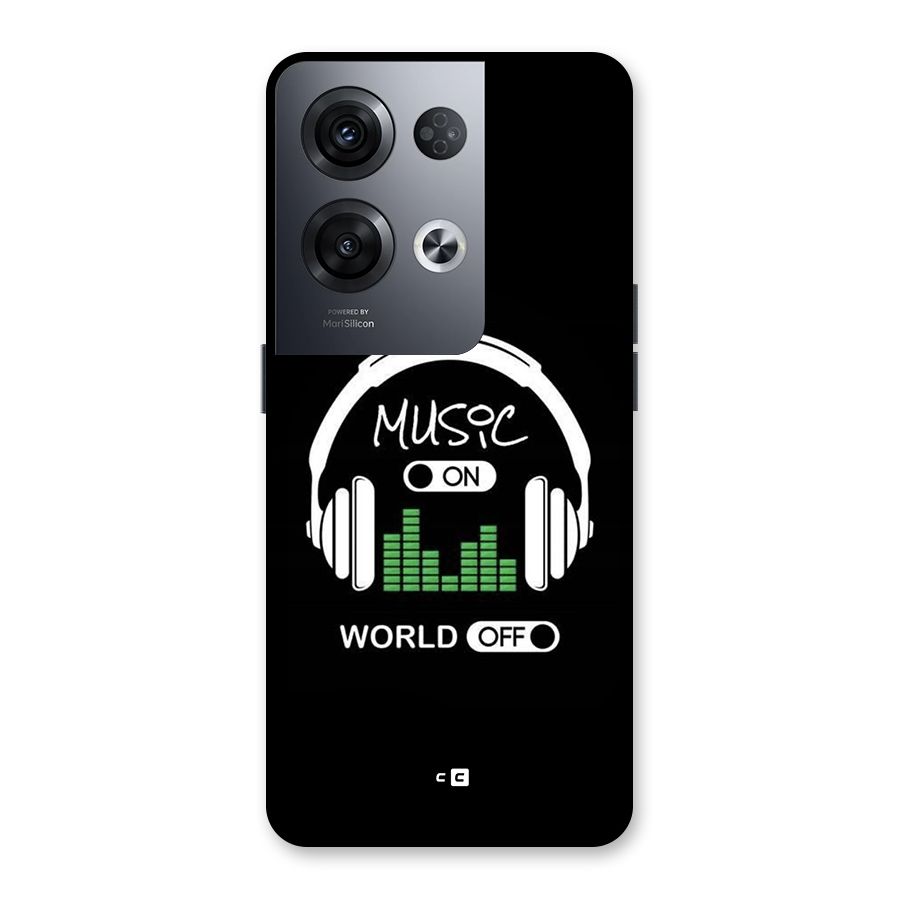 Music On World Off Back Case for Oppo Reno8 Pro 5G