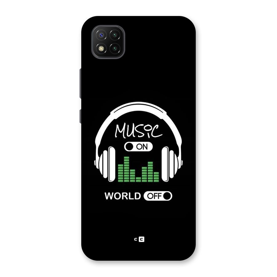 Music On World Off Back Case for Poco C3