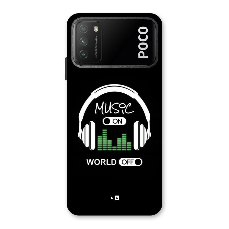 Music On World Off Back Case for Poco M3
