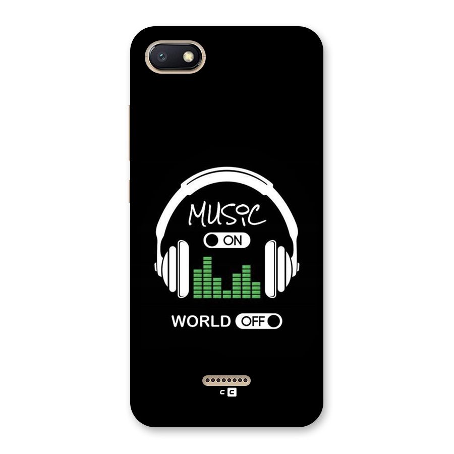 Music On World Off Back Case for Redmi 6A
