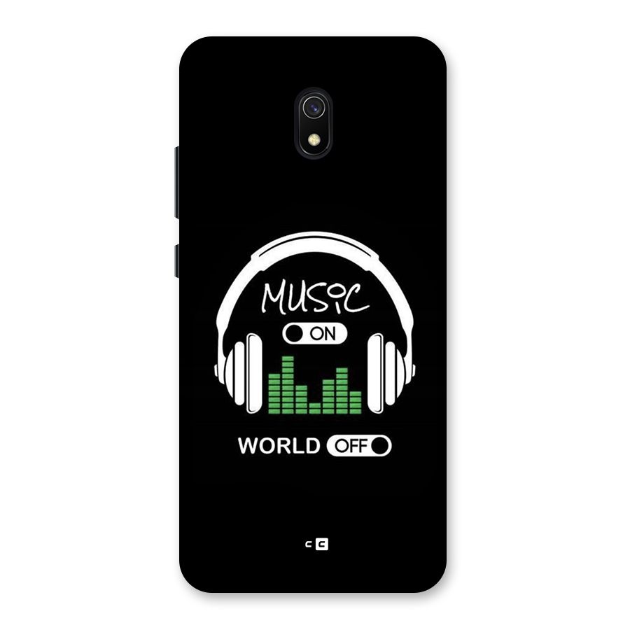 Music On World Off Back Case for Redmi 8A