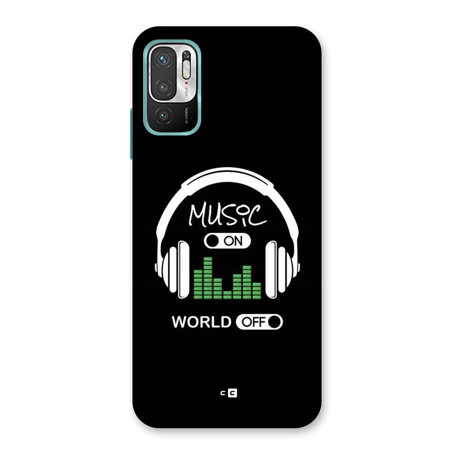 Music On World Off Back Case for Redmi Note 10T 5G
