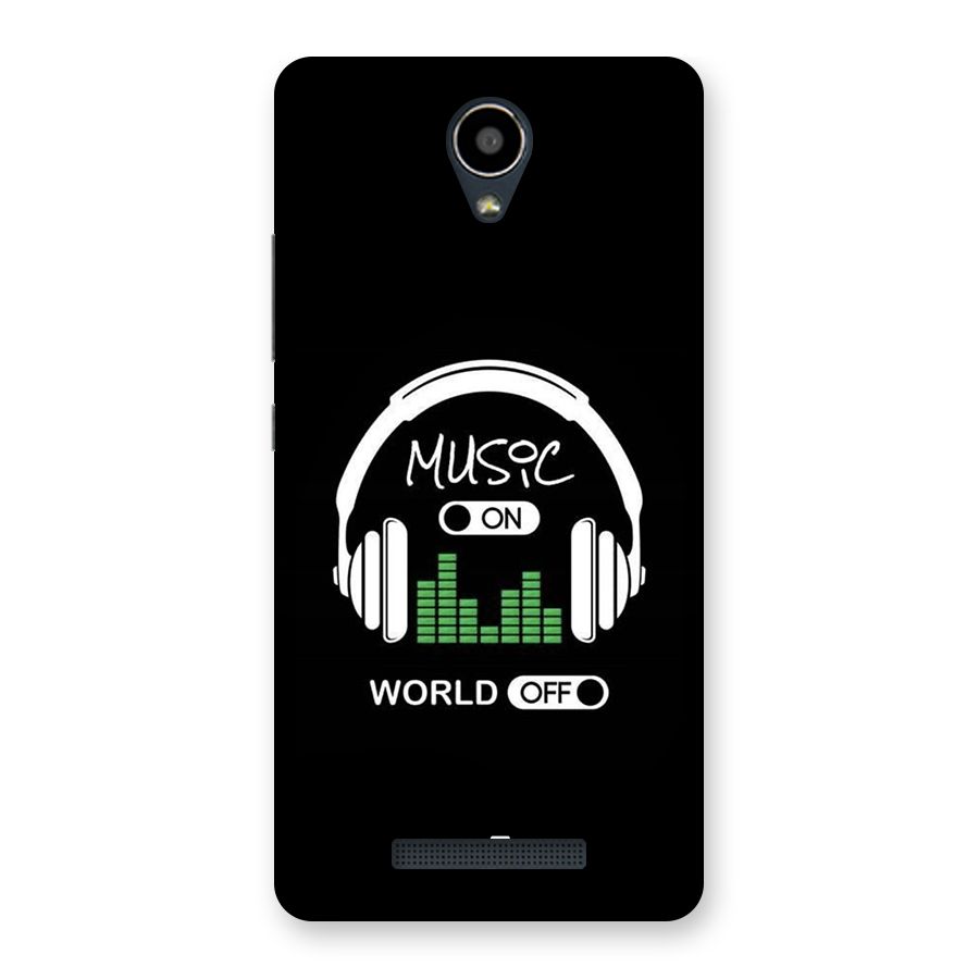 Music On World Off Back Case for Redmi Note 2