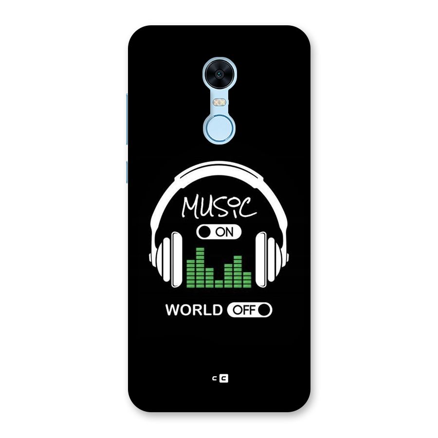 Music On World Off Back Case for Redmi Note 5