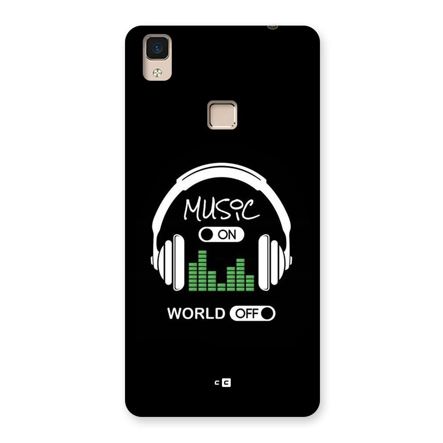 Music On World Off Back Case for V3 Max