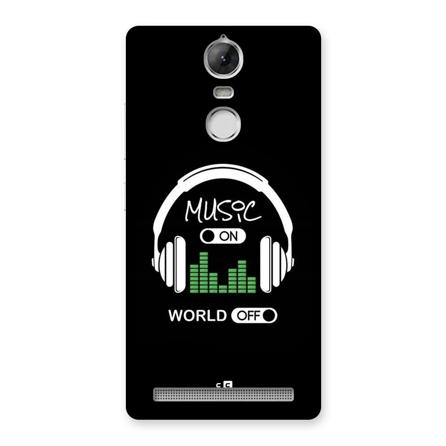 Music On World Off Back Case for Vibe K5 Note