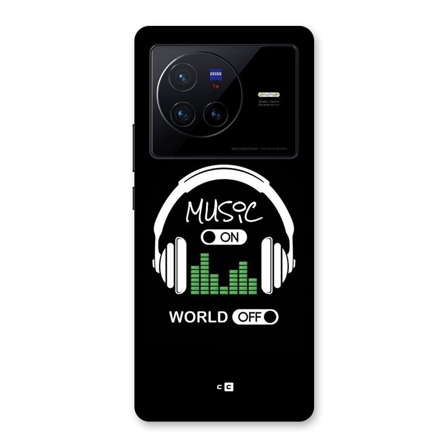 Music On World Off Back Case for Vivo X80