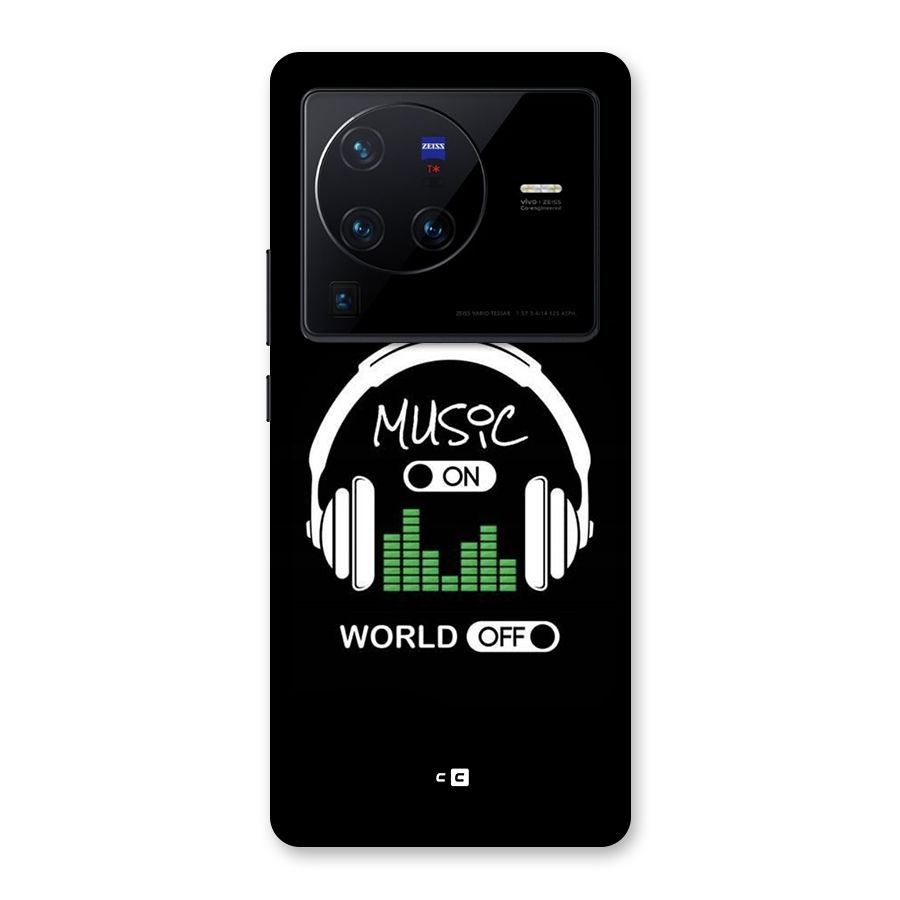 Music On World Off Back Case for Vivo X80 Pro