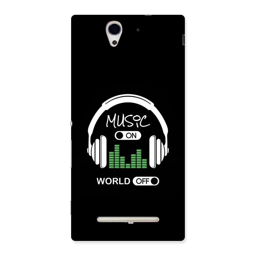 Music On World Off Back Case for Xperia C3