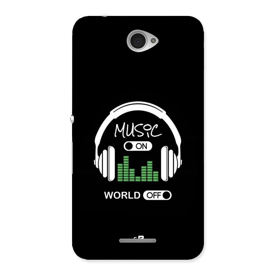 Music On World Off Back Case for Xperia E4