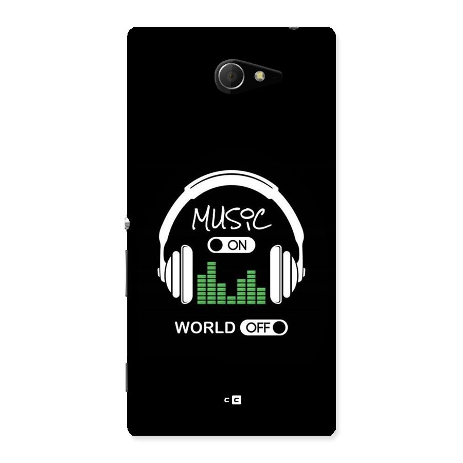 Music On World Off Back Case for Xperia M2