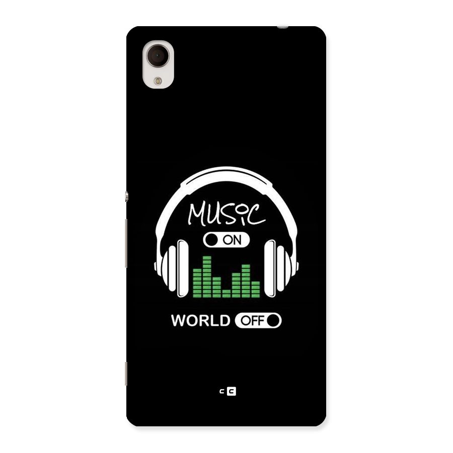 Music On World Off Back Case for Xperia M4 Aqua