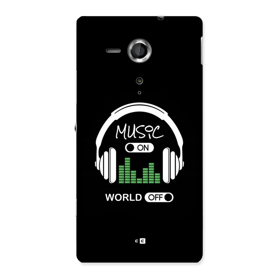 Music On World Off Back Case for Xperia Sp