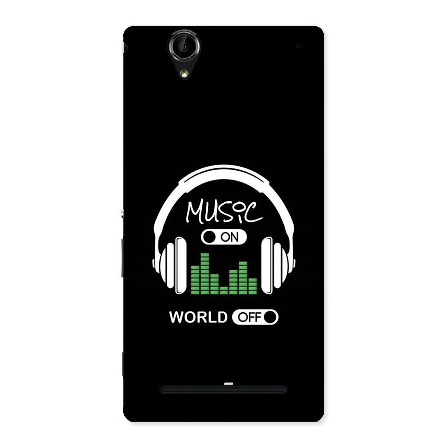 Music On World Off Back Case for Xperia T2