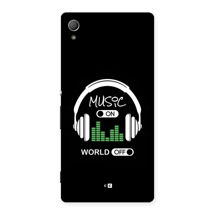 Music On World Off Back Case for Xperia Z3 Plus