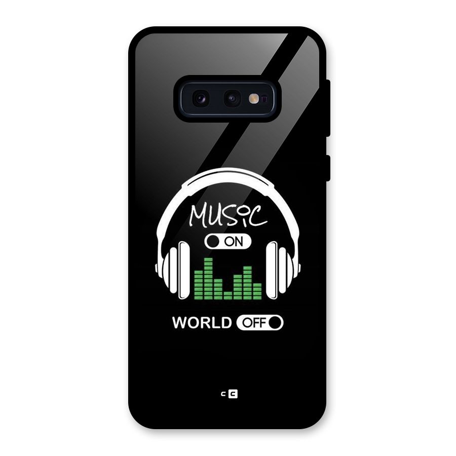 Music On World Off Glass Back Case for Galaxy S10e