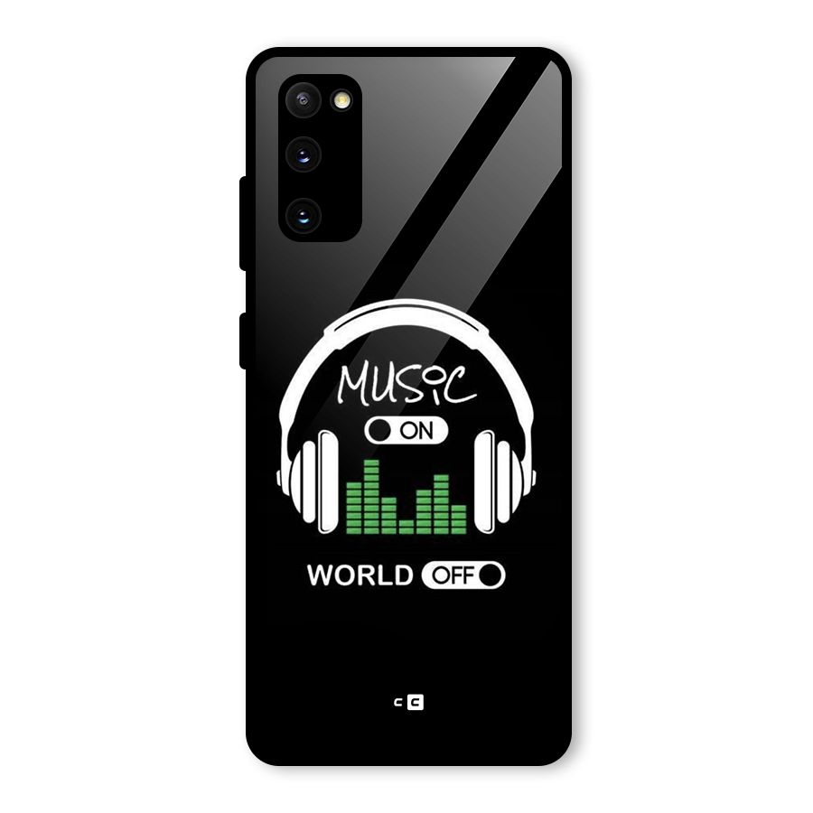 Music On World Off Glass Back Case for Galaxy S20 FE