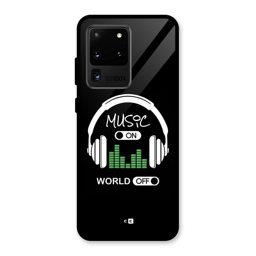 Music On World Off Glass Back Case for Galaxy S20 Ultra