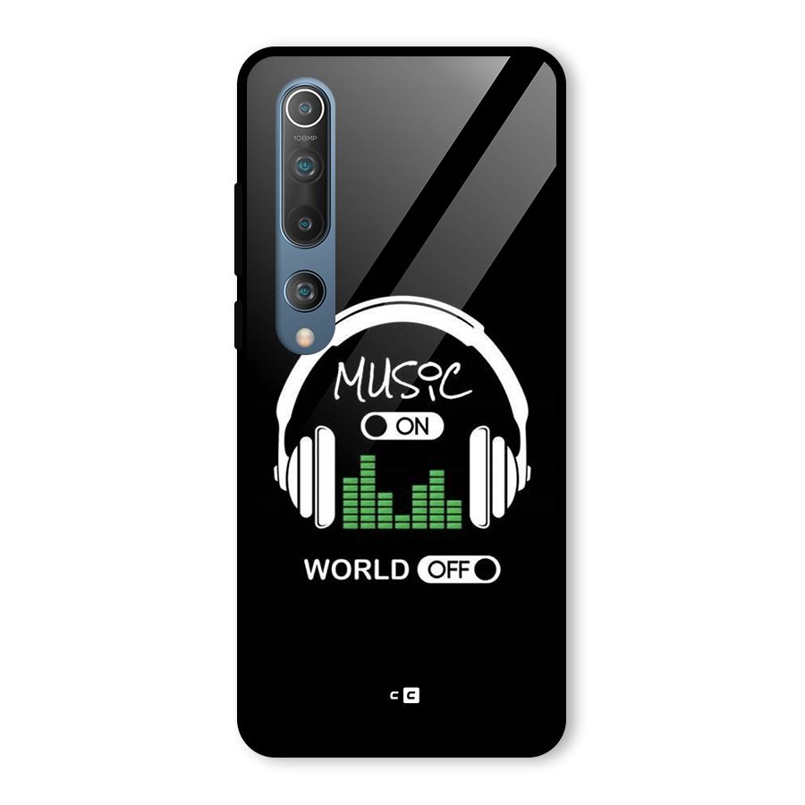 Music On World Off Glass Back Case for Mi 10
