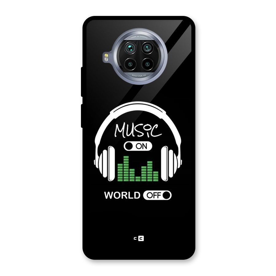 Music On World Off Glass Back Case for Mi 10i