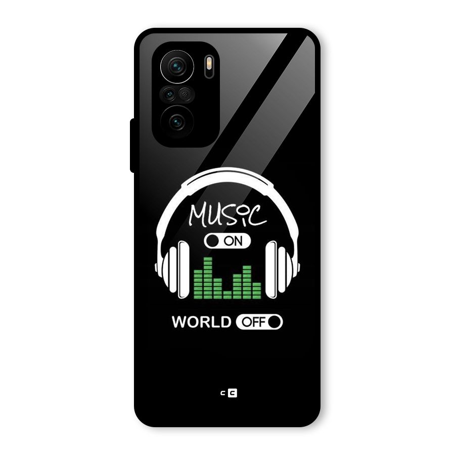 Music On World Off Glass Back Case for Mi 11X Pro