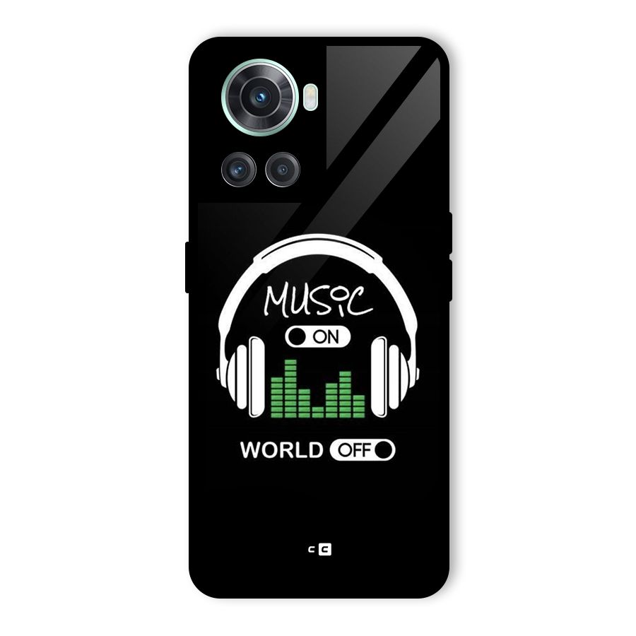 Music On World Off Glass Back Case for OnePlus 10R