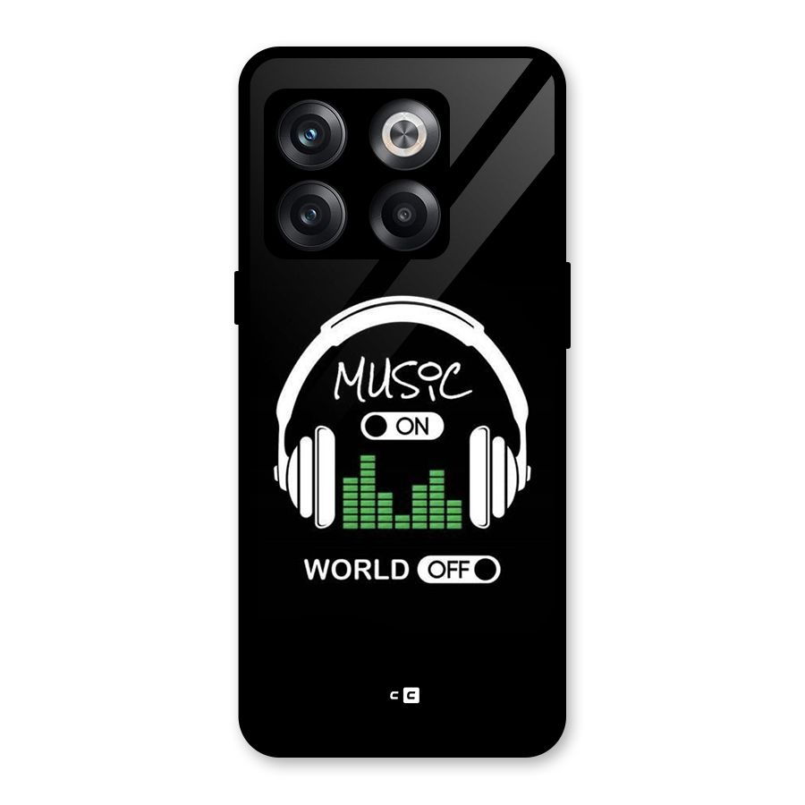 Music On World Off Glass Back Case for OnePlus 10T
