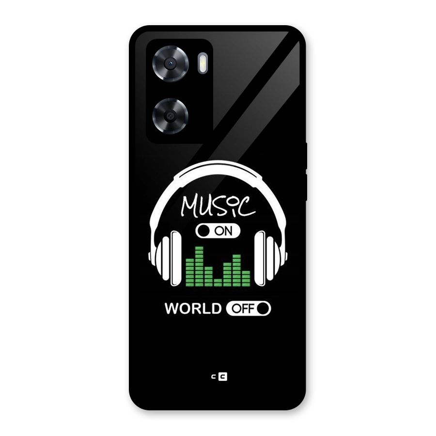 Music On World Off Glass Back Case for OnePlus Nord N20 SE