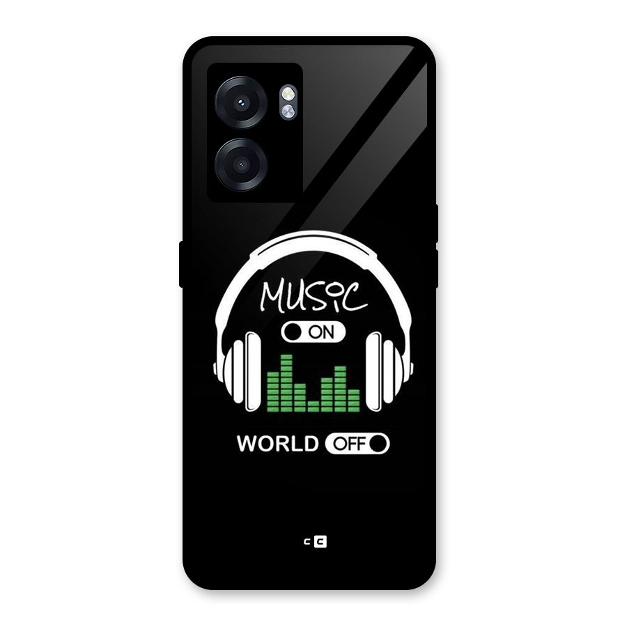 Music On World Off Glass Back Case for Oppo K10 (5G)