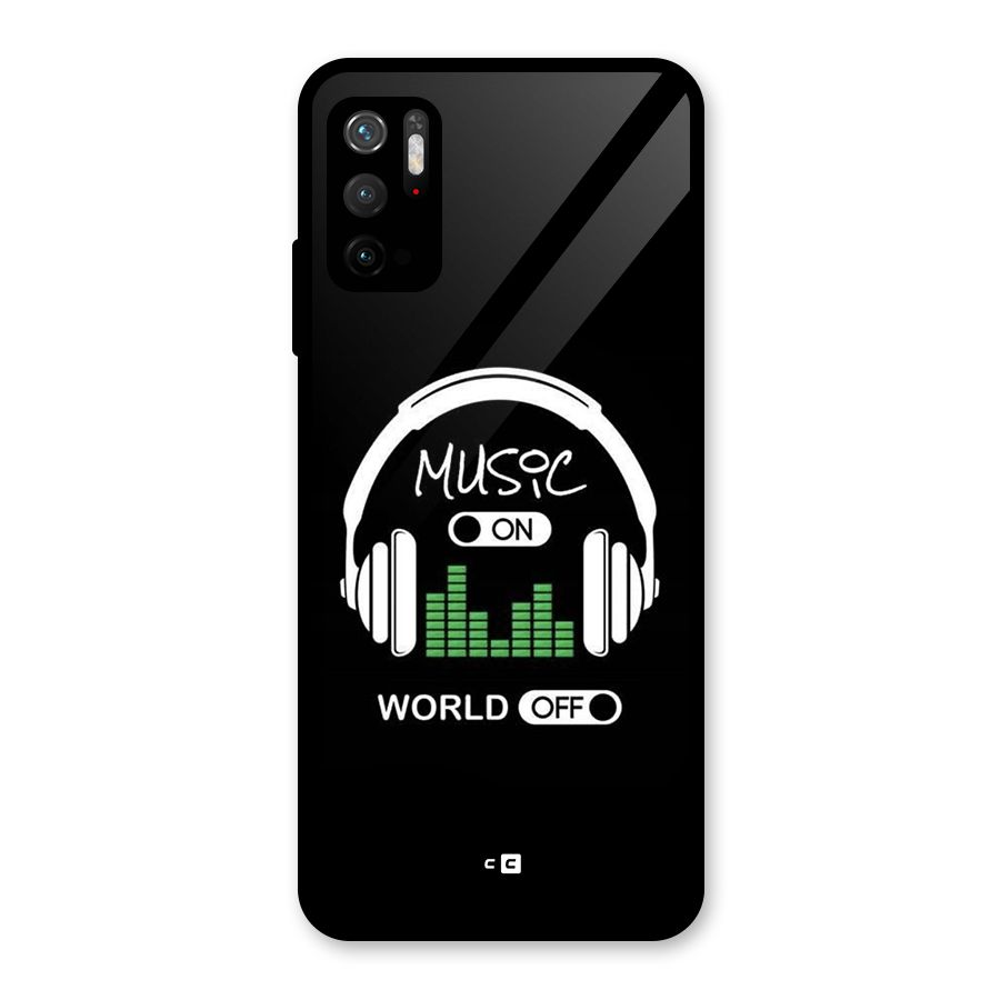 Music On World Off Glass Back Case for Poco M3 Pro 5G