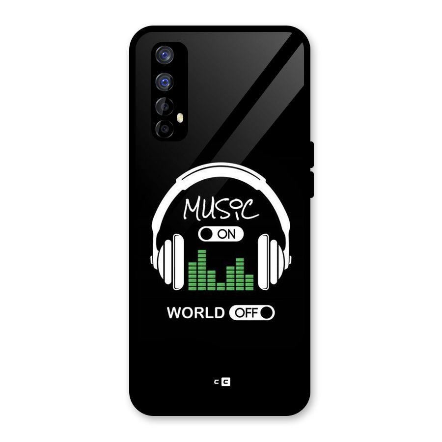 Music On World Off Glass Back Case for Realme 7