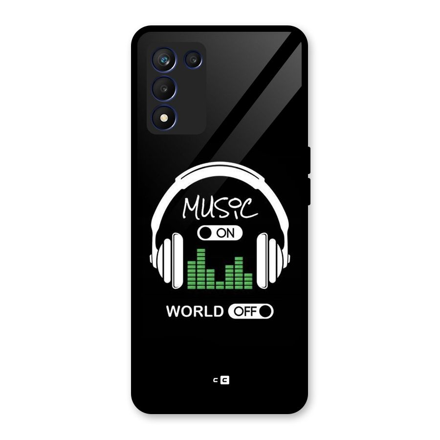 Music On World Off Glass Back Case for Realme 9 5G Speed