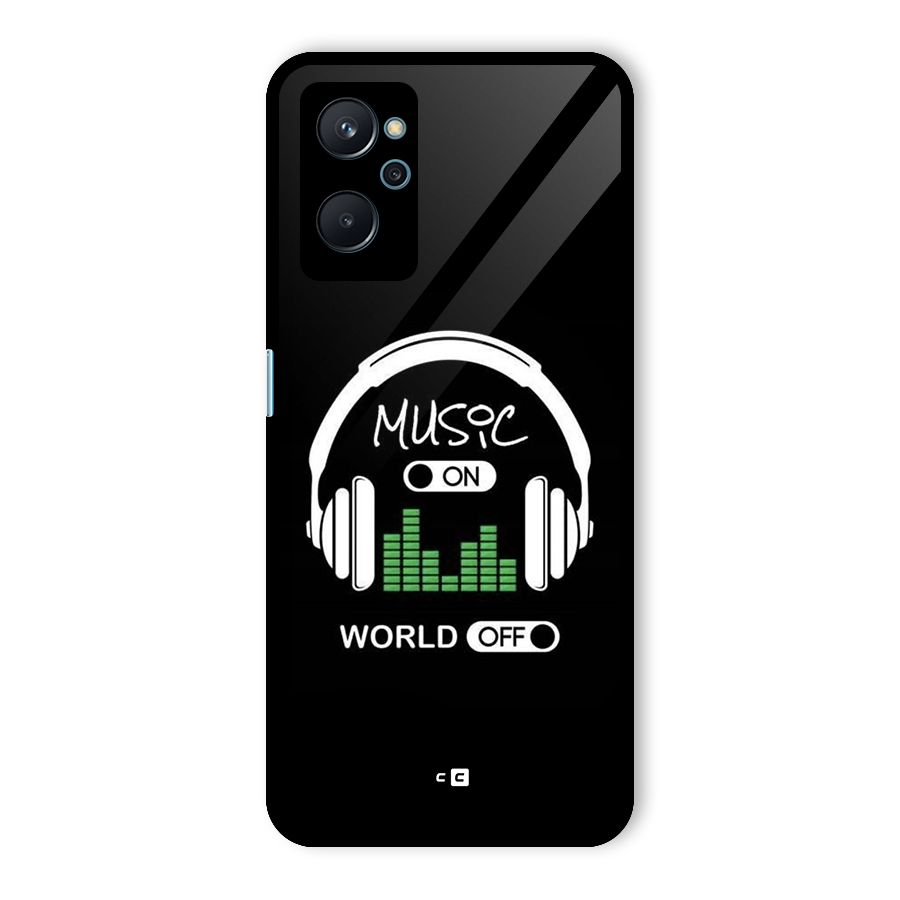 Music On World Off Glass Back Case for Realme 9i